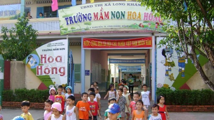 Không gian học tập đầy màu sắc tại Trường Mầm Non Hoa Hồng