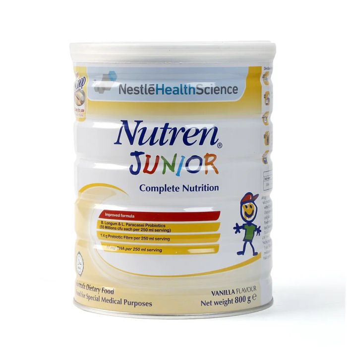 Hình ảnh sản phẩm sữa Nutren Junior Nestle thể hiện sự tinh tế trong thiết kế, mang lại cảm giác tin cậy và chất lượng cao dành cho trẻ nhỏ.