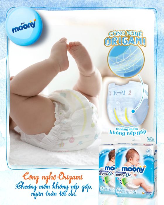 Hình ảnh công nghệ thấm hút 3D độc quyền của Moony