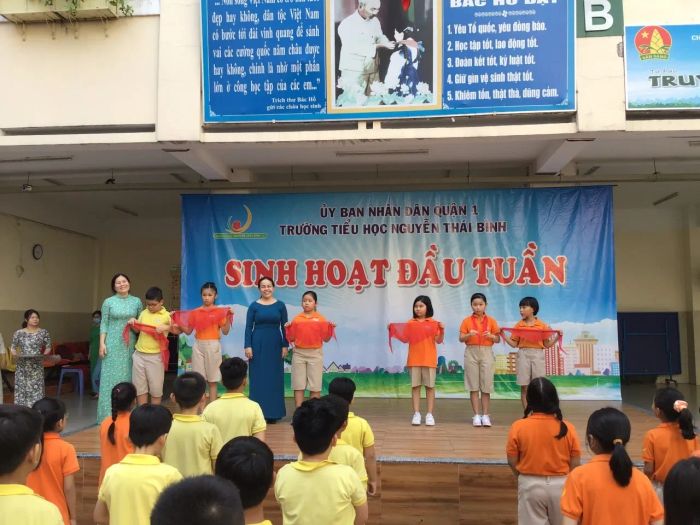Không gian xanh mát tại Trường Tiểu học Nguyễn Thái Bình