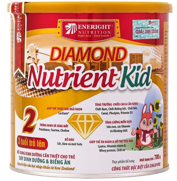 Hình ảnh sản phẩm sữa Diamond Nutrient Kid phiên bản 1, thiết kế tinh tế, bắt mắt.
