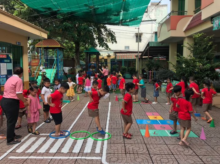 Khu vui chơi ngoài trời hiện đại tại Trường Mầm non Phường 5