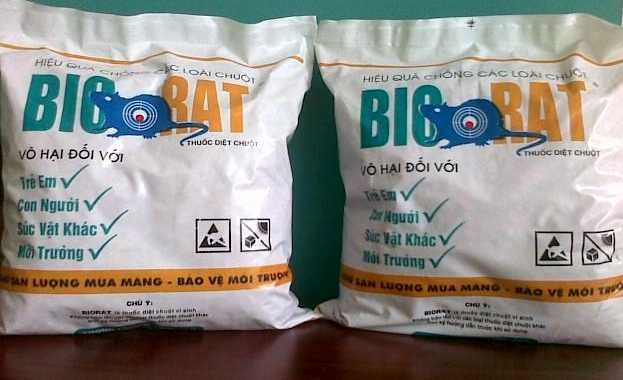 Hình ảnh bao bì chính hãng Thuốc Diệt Chuột Biorat sản xuất tại Việt Nam