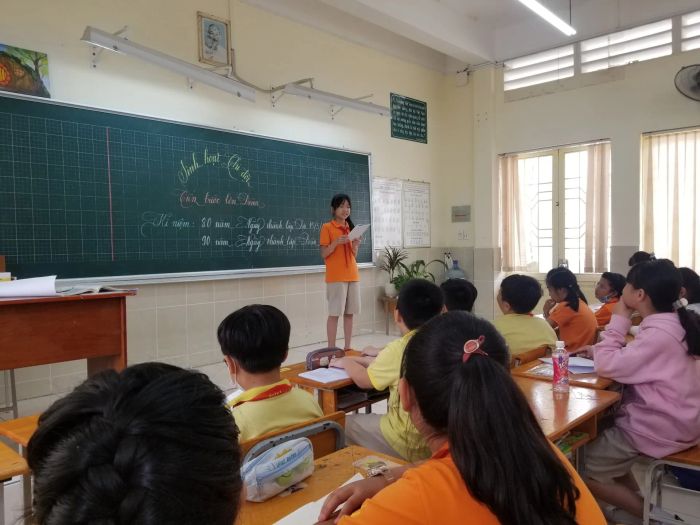 Giờ học ngoại khóa đầy sôi động tại Trường Tiểu học Nguyễn Thái Bình