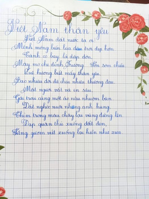 Hình ảnh học sinh luyện chữ tại Luyện Chữ Đẹp Phúc Đức