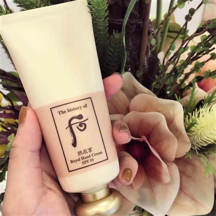 Hình ảnh thực tế kem dưỡng tay Whoo Gongjinhyang Hand Cream SPF10