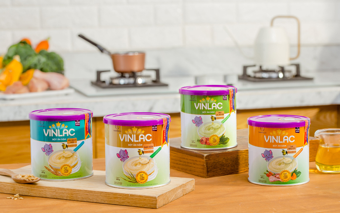 Hình ảnh bột ăn dặm Vinlac - Bao bì sang trọng