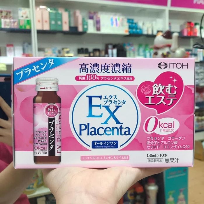 Hình ảnh chân thực nước uống nhau thai cừu EX Placenta Nhật Bản phiên bản cao cấp