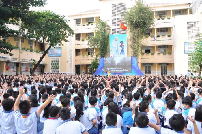 Khoảnh khắc sinh động tại Trường Tiểu học Trần Hưng Đạo