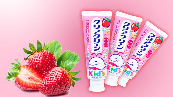 Hình ảnh thực tế sản phẩm kem đánh răng Kao Kid's