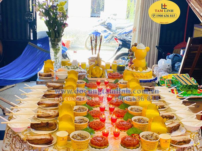 Hình ảnh mâm cúng thôi nôi truyền thống từ Đồ Cúng Tâm Linh