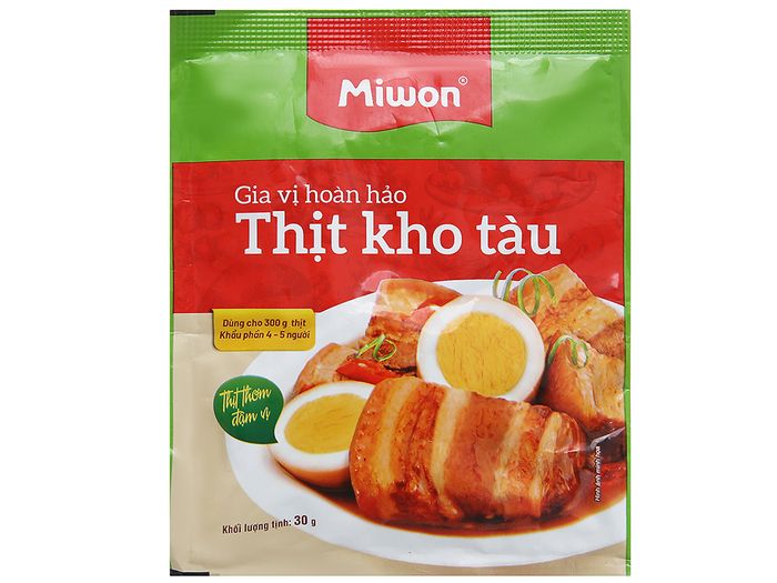 Gia Vị Hoàn Hảo Thịt Kho Tàu Miwon ảnh 2 - Cận cảnh sản phẩm chất lượng giúp món ăn dậy mùi thơm nức, màu sắc bắt mắt và vị ngon khó cưỡng