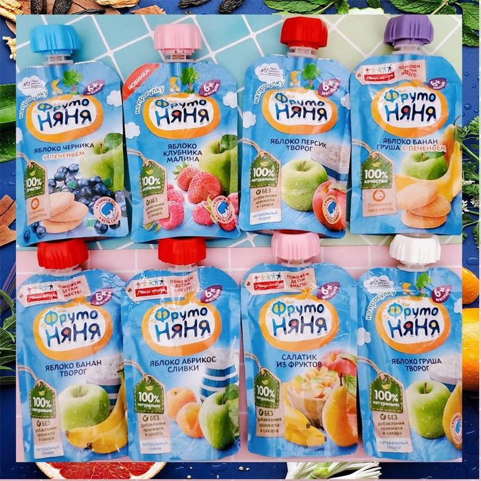 Hình ảnh minh họa trái cây nghiền Fruto Nga phiên bản 2