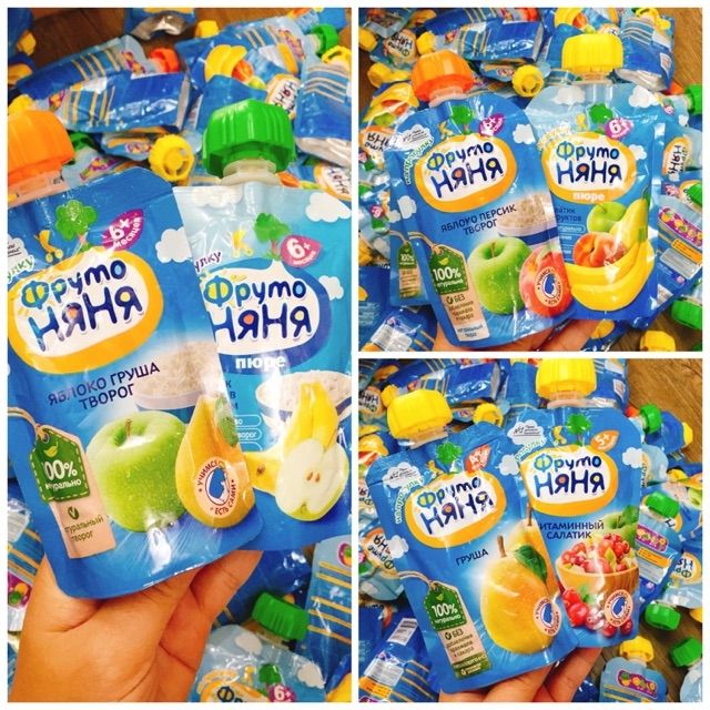 Hình ảnh sản phẩm trái cây nghiền Fruto Nga phiên bản 1