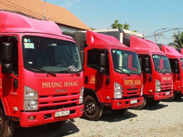 Hình ảnh đội xe vận tải hiện đại của Phượng Hoàng
