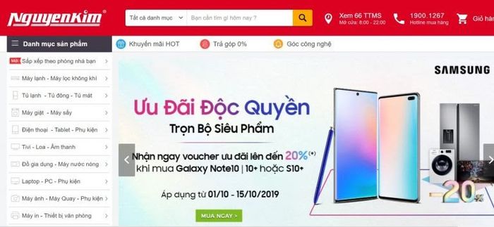 Không gian mua sắm hiện đại tại siêu thị điện máy HC