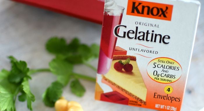 Hình ảnh chân thực Bột Gelatine Knox chính hãng