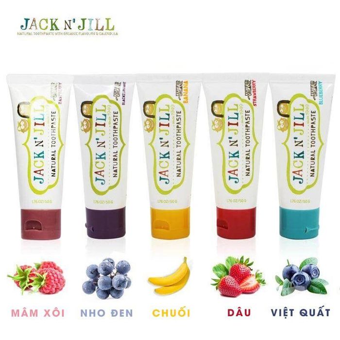 Hình ảnh thực tế kem đánh răng Jack n' Jill