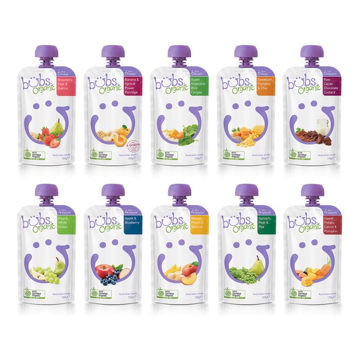 Hình ảnh minh họa trái cây nghiền Bubs Organic phiên bản 2