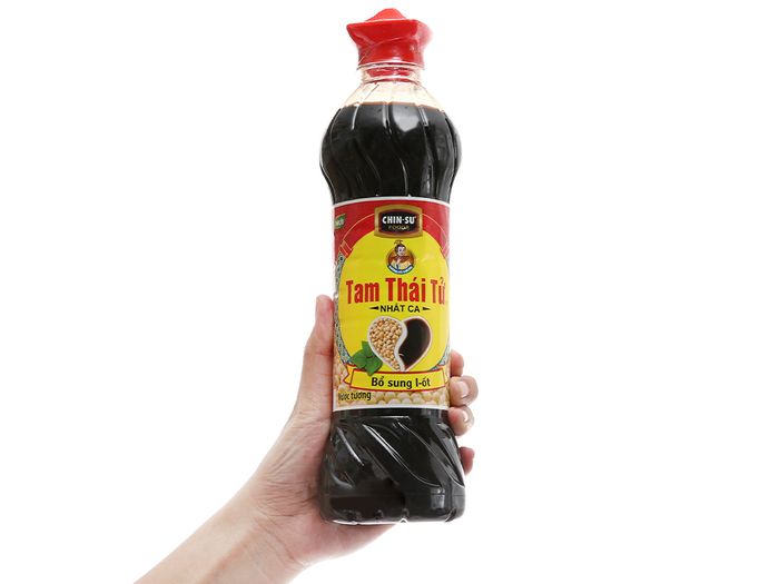 Hình ảnh nước tương tỏi ớt Tam Thái Tử chính hãng
