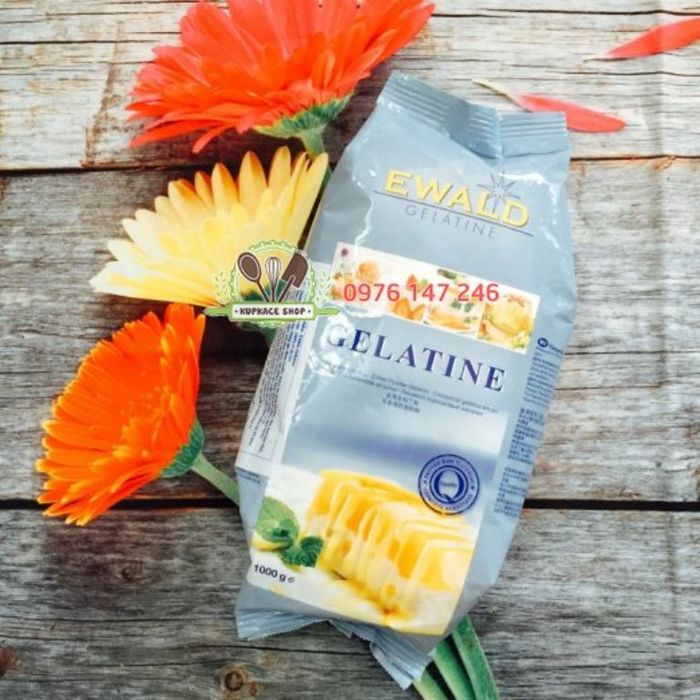 Hình ảnh chân thực Bột Gelatin Ewald chính hãng
