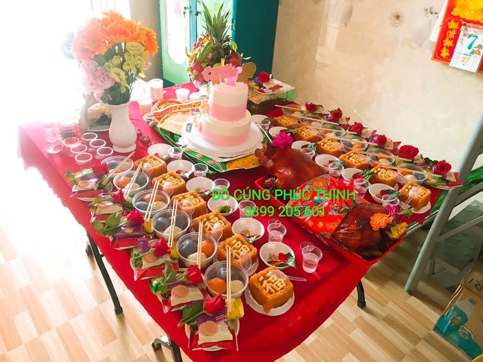 Hình ảnh mâm cúng tinh tế từ Đồ Cúng Phúc Thịnh