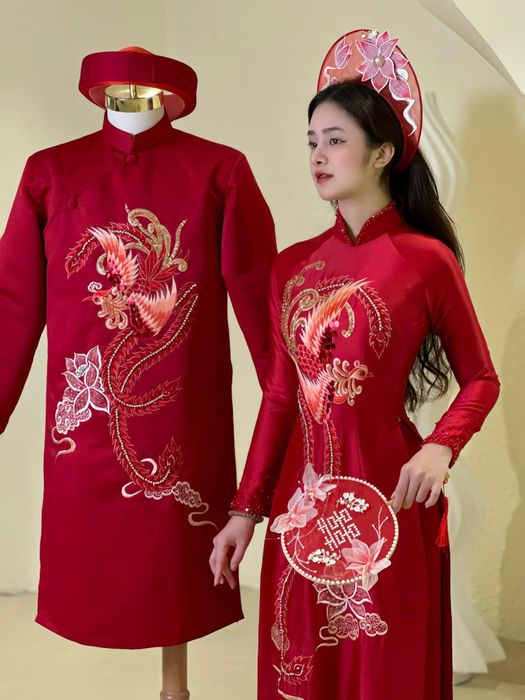 Những mẫu áo dài cưới ấn tượng từ Áo cưới Liễu Nhỏ