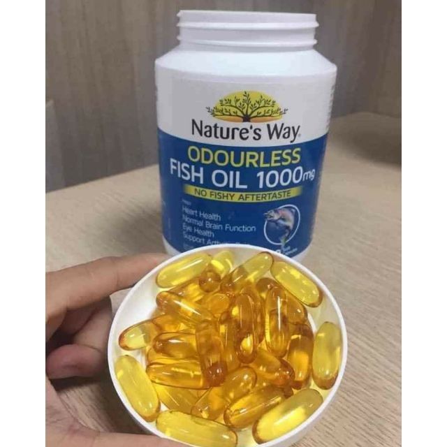 Dầu Cá Tự Nhiên Nature's Way Odourless Fish Oil 1000mg - Ảnh 2