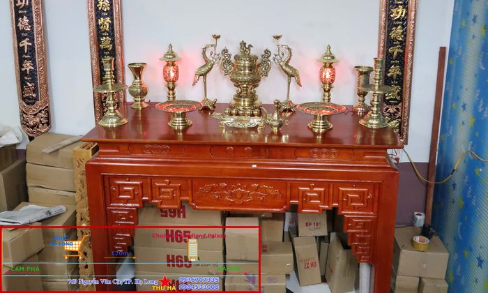 Không gian thờ tự hoàn mỹ với các tác phẩm đồ đồng - gỗ mỹ nghệ từ ĐỒ THỜ THU HÀ