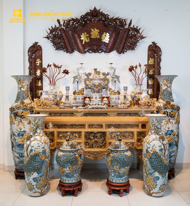 Tác phẩm gốm thờ cúng tinh xảo - Xưởng Gốm Bát Tràng (Ảnh 1)