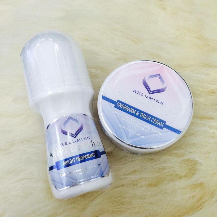 Bộ ảnh minh họa hiệu quả kem Relumins trước và sau sử dụng