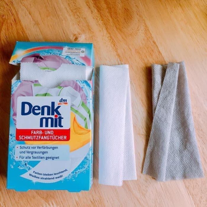 Hình ảnh chi tiết giấy hút màu Denkmit - Công nghệ Đức bảo vệ màu sắc quần áo