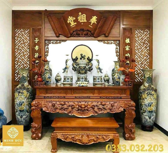 Hình ảnh sản phẩm đồ thờ tinh xảo tại Minh Đức