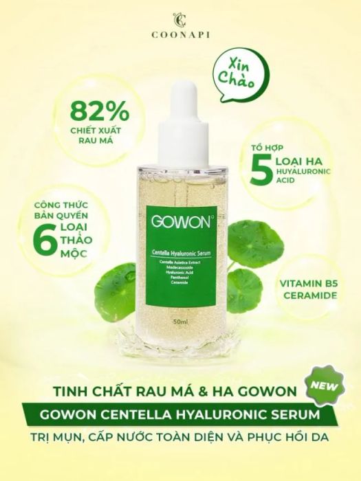 Serum Rau Má & HA Gowon - Bí quyết phục hồi da tổn thương (Ảnh 2)