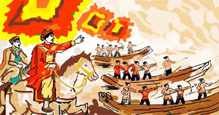 Tranh minh họa trận chiến sông Như Nguyệt lịch sử (Nguồn: internet)