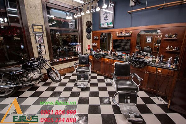Hình ảnh thi công barbershop ấn tượng bởi AEROS