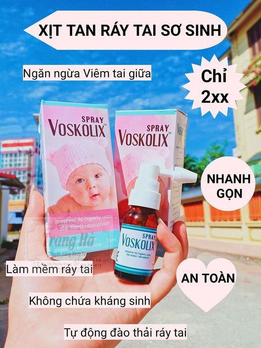 Hình ảnh Xịt Làm Mềm Ráy Tai Voskolix