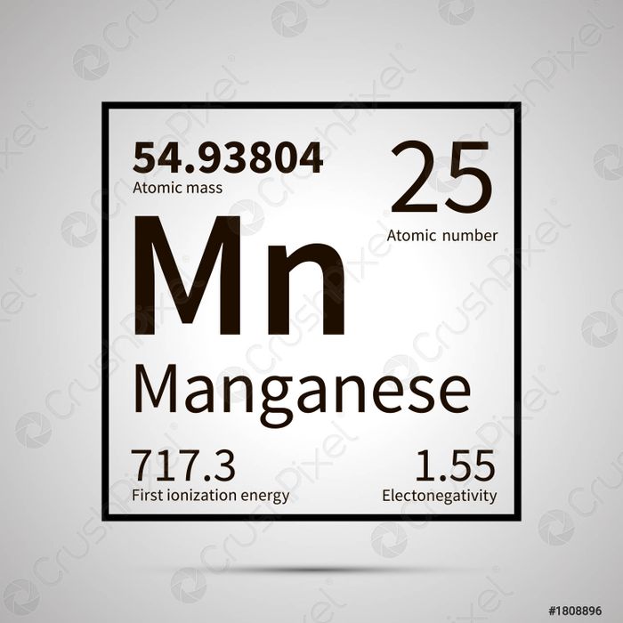 Hình ảnh minh họa 11 sắc thái oxy hóa của Mangan