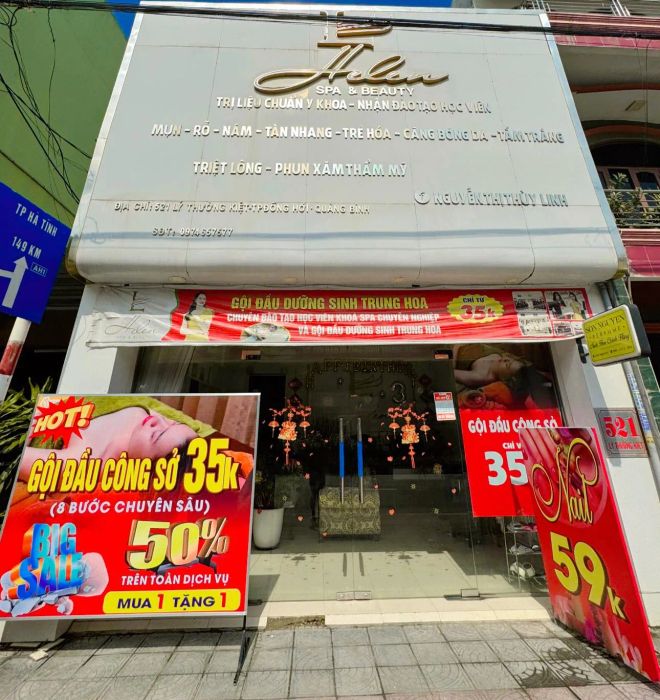 Hình ảnh quy trình trị liệu chuyên nghiệp tại Helen Spa & Beauty