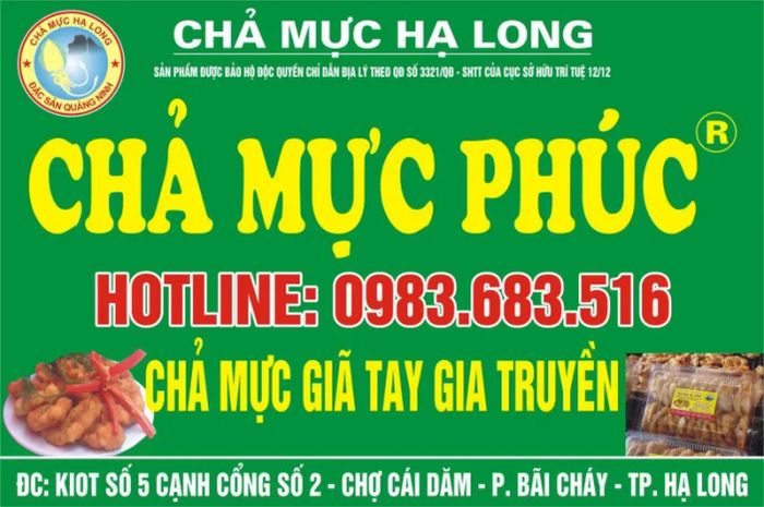 Hình ảnh chả mực Phúc vàng ruộm hấp dẫn