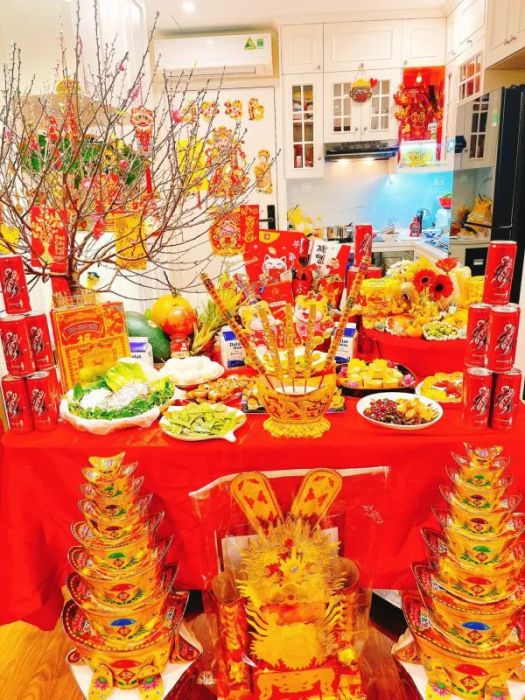 Hình ảnh mâm lễ vật cúng Tết