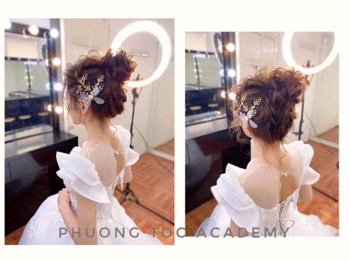 Hình ảnh lớp học thực hành tại Phương Tóc Academy