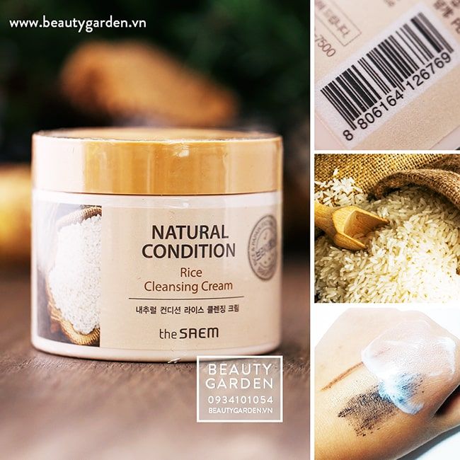 Hình ảnh thực tế Kem Tẩy Trang Natural Condition Rice - Bao bì thiết kế tối giản