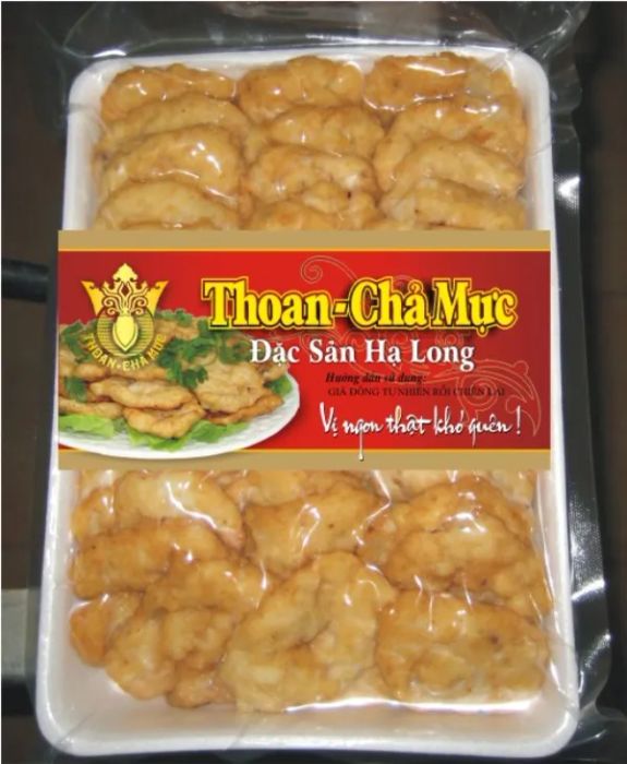 Hình ảnh chả mực Thoan vàng ruộm thơm ngon