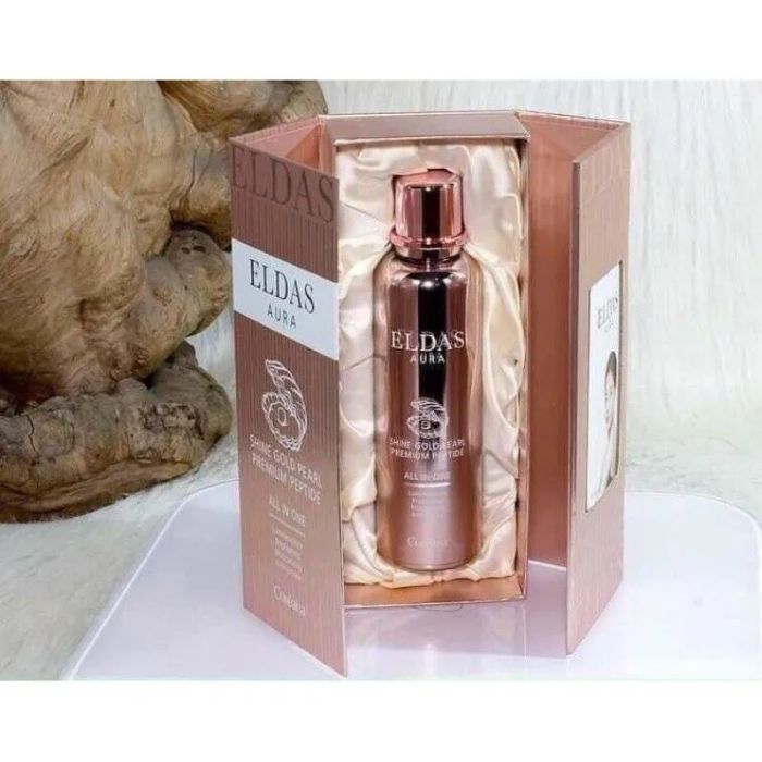 Hình ảnh thực tế Serum Vàng Ngọc Trai Coréana Eldas Aura Shine