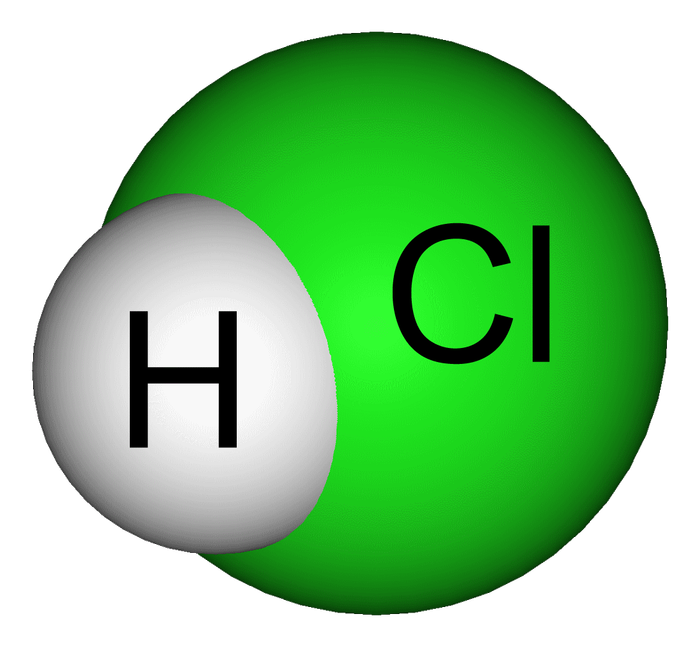 Hình ảnh cấu trúc phân tử Axit Clohydric