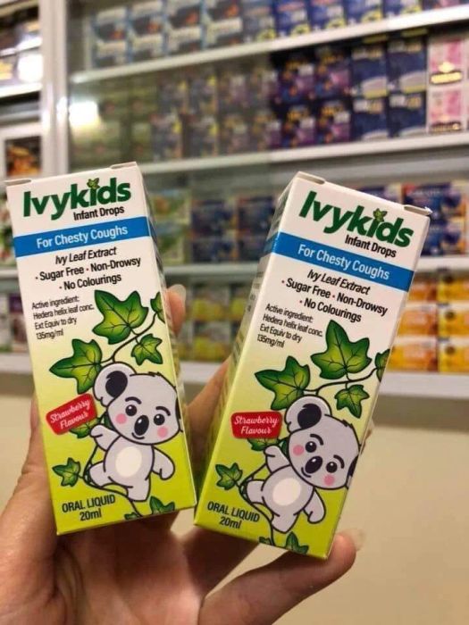 Hình ảnh chai tinh chất ho Ivy Kids góc cận cảnh