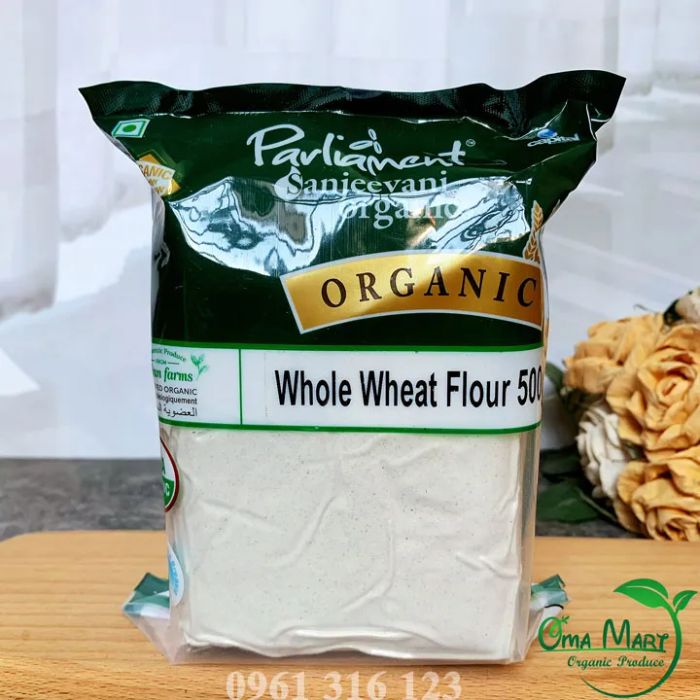 Hình ảnh Bột Mì Nguyên Cám Hữu Cơ Organic Whole Wheat Flour - bao bì thiết kế sang trọng