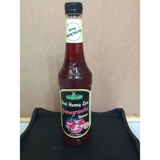 Hình ảnh chai Siro Lựu Golden Farm 520ml tinh tế