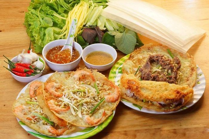 Bánh xèo Đà Nẵng vàng giòn hấp dẫn (Nguồn: Internet)